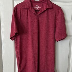 Tommy Bahama Red Polo Shirt Casual Lightweight Design